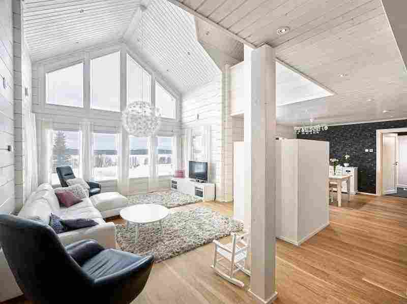 Дом из клеёного бруса в Финляндии: светлое и современное пространство