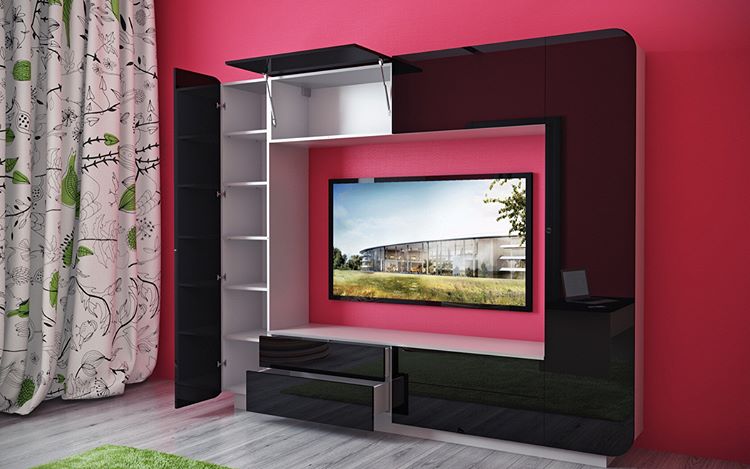 Стенки под телевизор в современном стиле: выбираем лучшую модель для интерьера