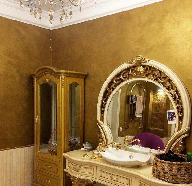Венецианская штукатурка: фото в интерьере квартиры или дома - отделка стен