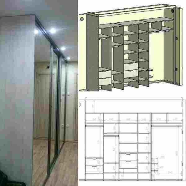 Шкаф-купе своими руками: чертежи и пошаговая инструкция