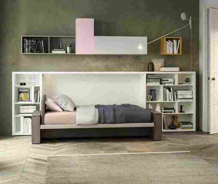 Кровать встроенная в шкаф: виды, идеи, дизайн на фото
