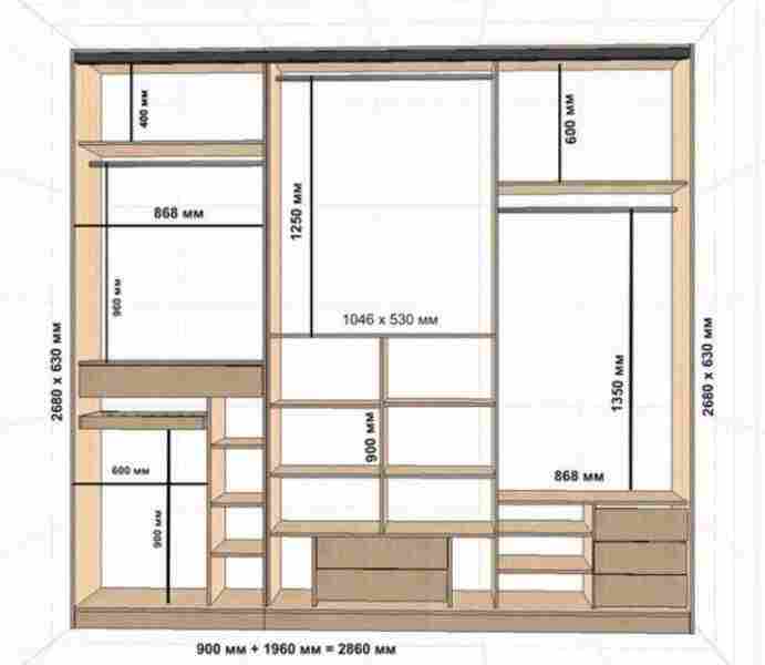 Шкаф-купе своими руками: чертежи и описание