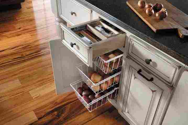Выдвижные шкафы для кухни