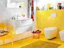 Желтая напольная плитка: интересные варианты оформления пола в интерьере
