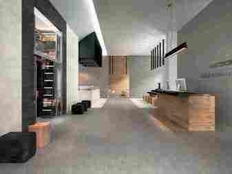 Плитка под бетон: особенности и использование в интерьере