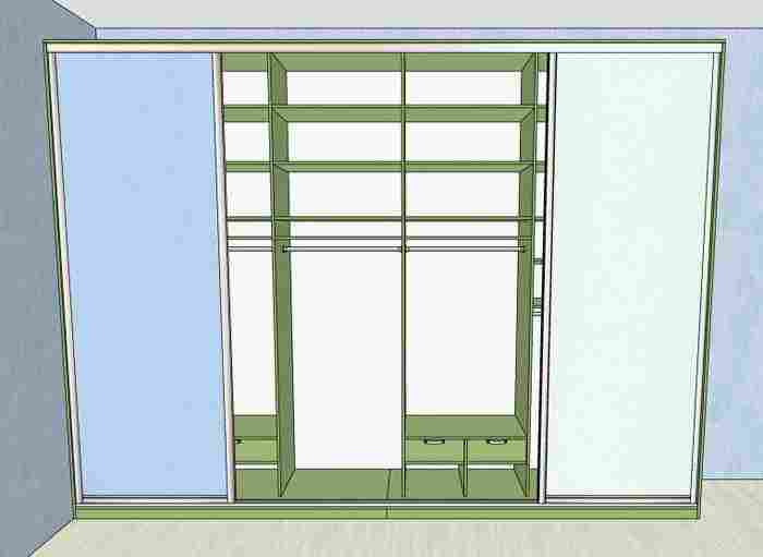 Шкаф-купе своими руками: чертежи и описание