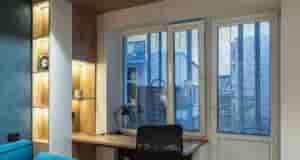 Грамотное оформление рабочей зоны, когда в комнате очень мало места. Ничего лишнего. Убрали обычный…