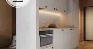 Квартира с проходной кухней и кроватью в нише. Из такой крохотной площади выжали абсолютный…