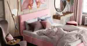 Стильная спальня с приятным сочетанием цветов. Хотите посмотреть больше идей интерьеров с реальной мебелью?…