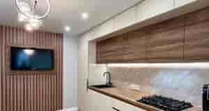 Кухня готова. Вот такая красота получилась. Кухня в современном стиле с гладкими фасадами, антресолью,…