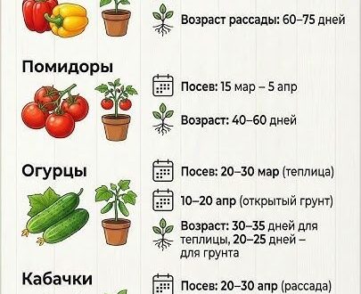 Когда нужно сажать рассаду в 2026 году